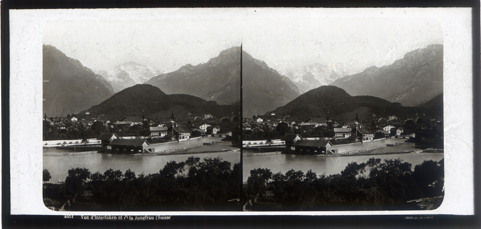 Vue d'Interlaken et de la Jungfrau (Suisse)