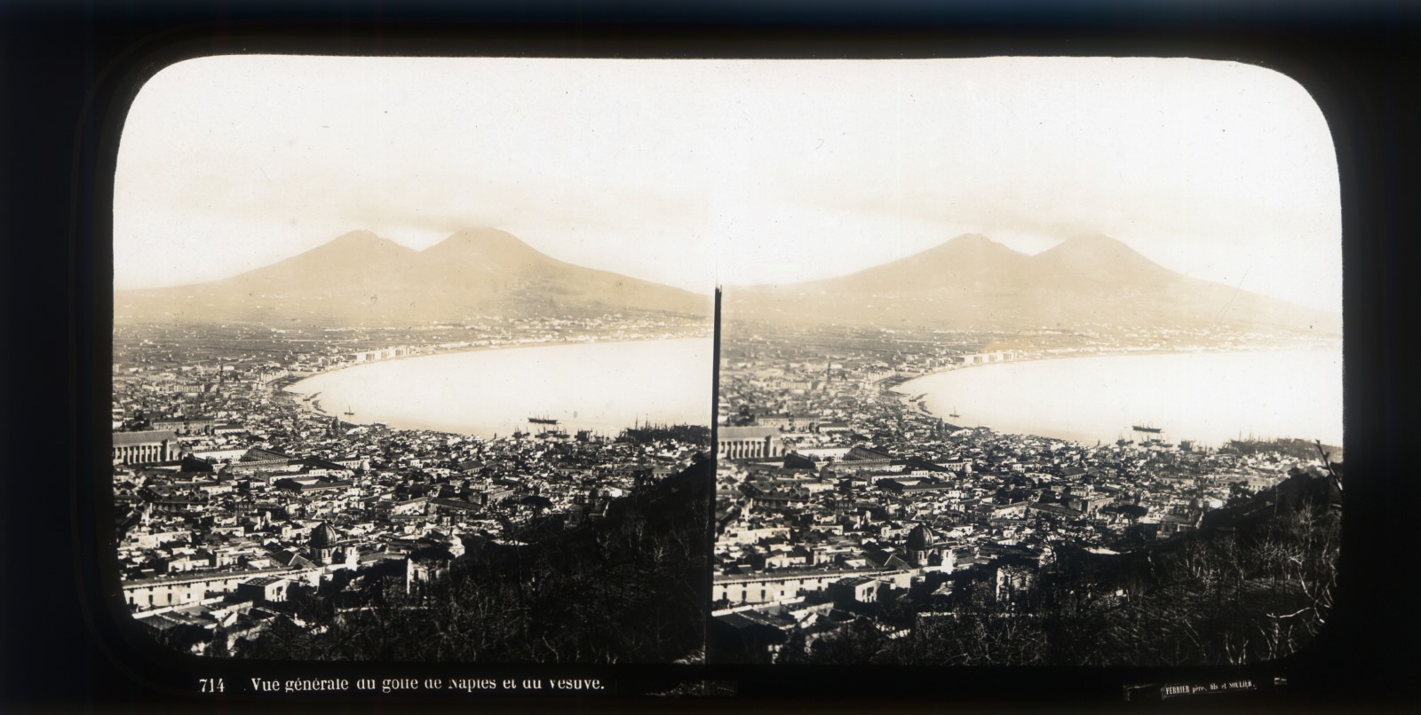 Vue générale du golfe de Naples et du Vésuve