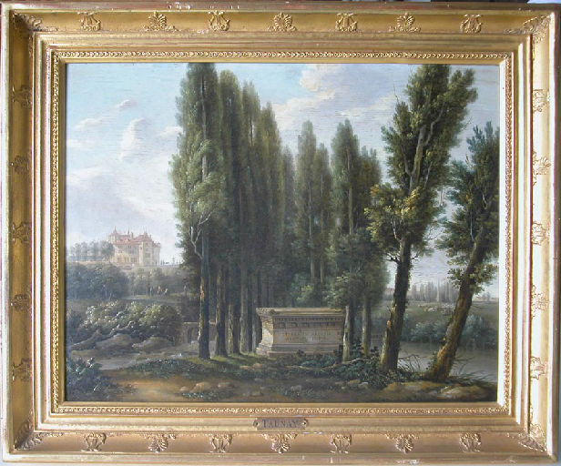Vue du tombeau de Rousseau à Ermenonville