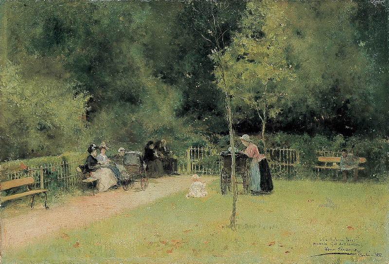 Un coin du jardin de la ville à Pontoise