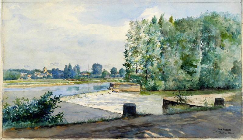 Pontoise, les rives de l'Oise. Ancien déversoir de l'Ile St Martin