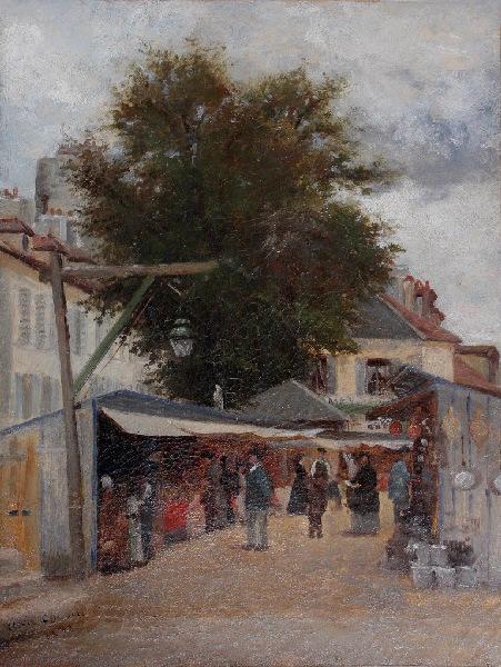 La Foire place Notre-Dame. La rue Basse (à Pontoise)