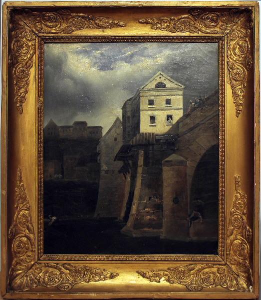 Les Arches du pont de Pontoise, vue de la rive gauche