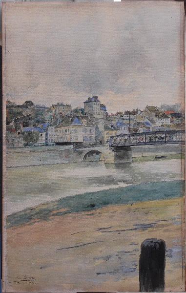 Vue sur Pontoise et le quartier du pont depuis Saint-Ouen l'Aumône