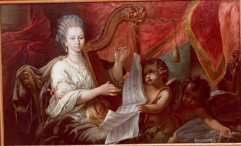Portrait de Mademoiselle de Puymaurin (en dessus de porte Jeanne Julie Nicole)