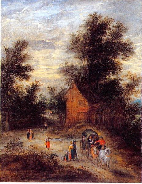 Paysage avec personnages