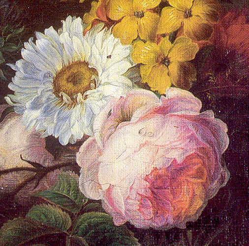Bouquet de fleurs dans un verre d'eau