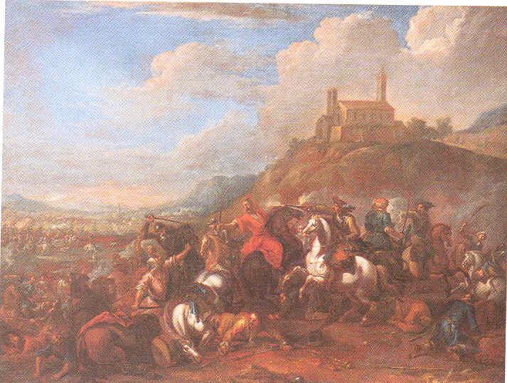 Combat de chrétiens et de turcs