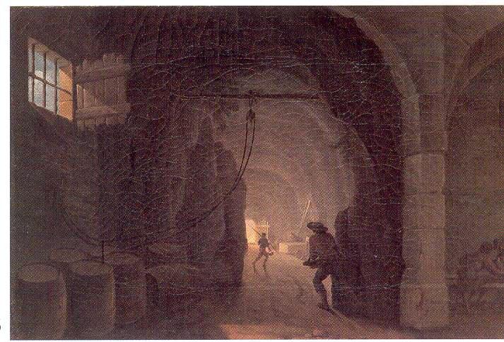 Intérieur d'une grande cave