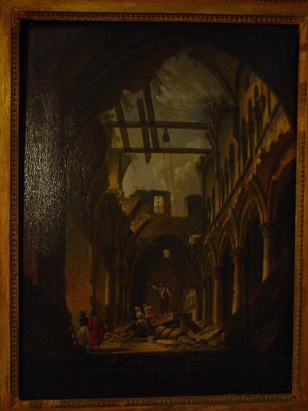 Ruines de l'intérieur de l'église des saints Innocents (Innocents, détruite avant la révolution à Paris)