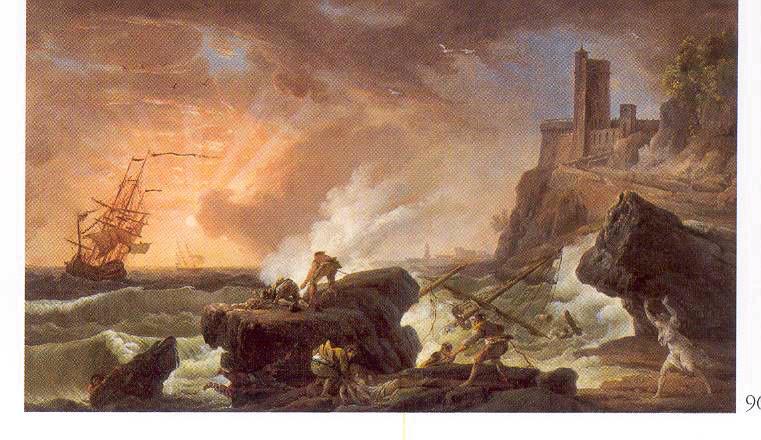 Naufrage au soleil couchant