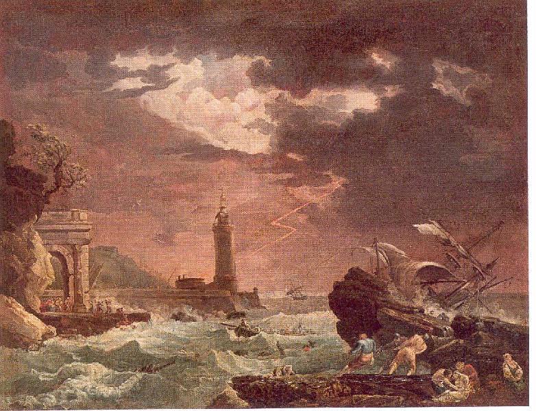 Naufrage au soleil couchant