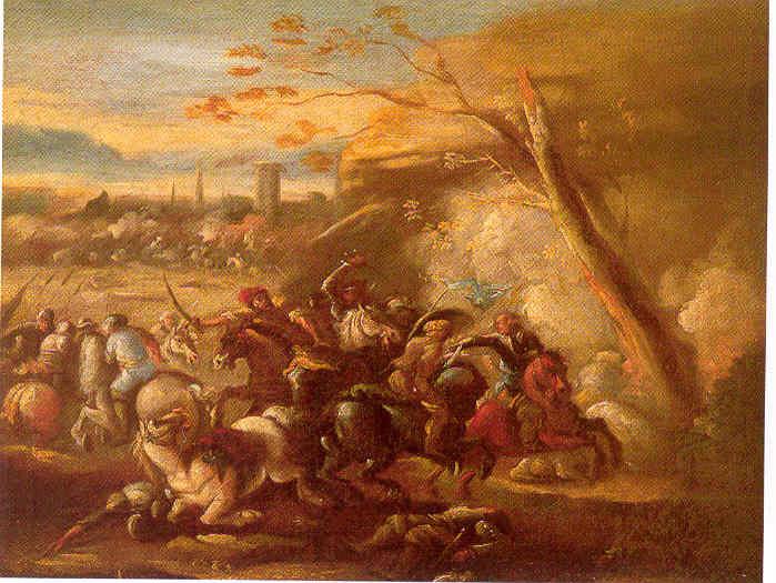 Combat entre Chrétiens et Turcs