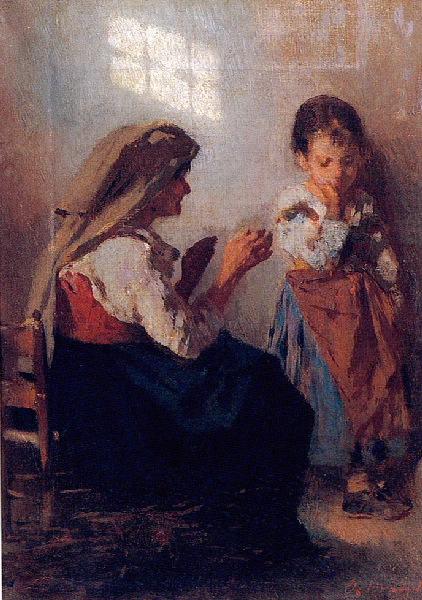 Paysanne avec enfant