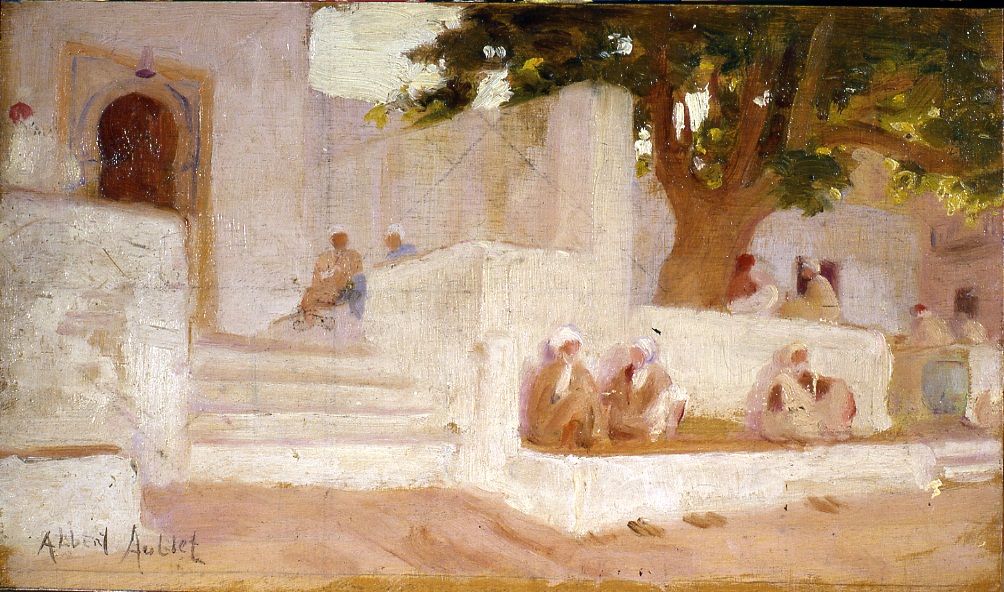 Devant la mosquée