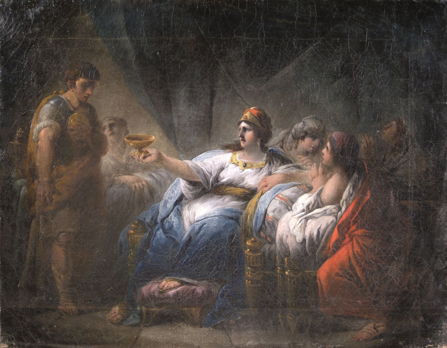 Cléopâtre présentant à son fils une coupe enpoisonnée