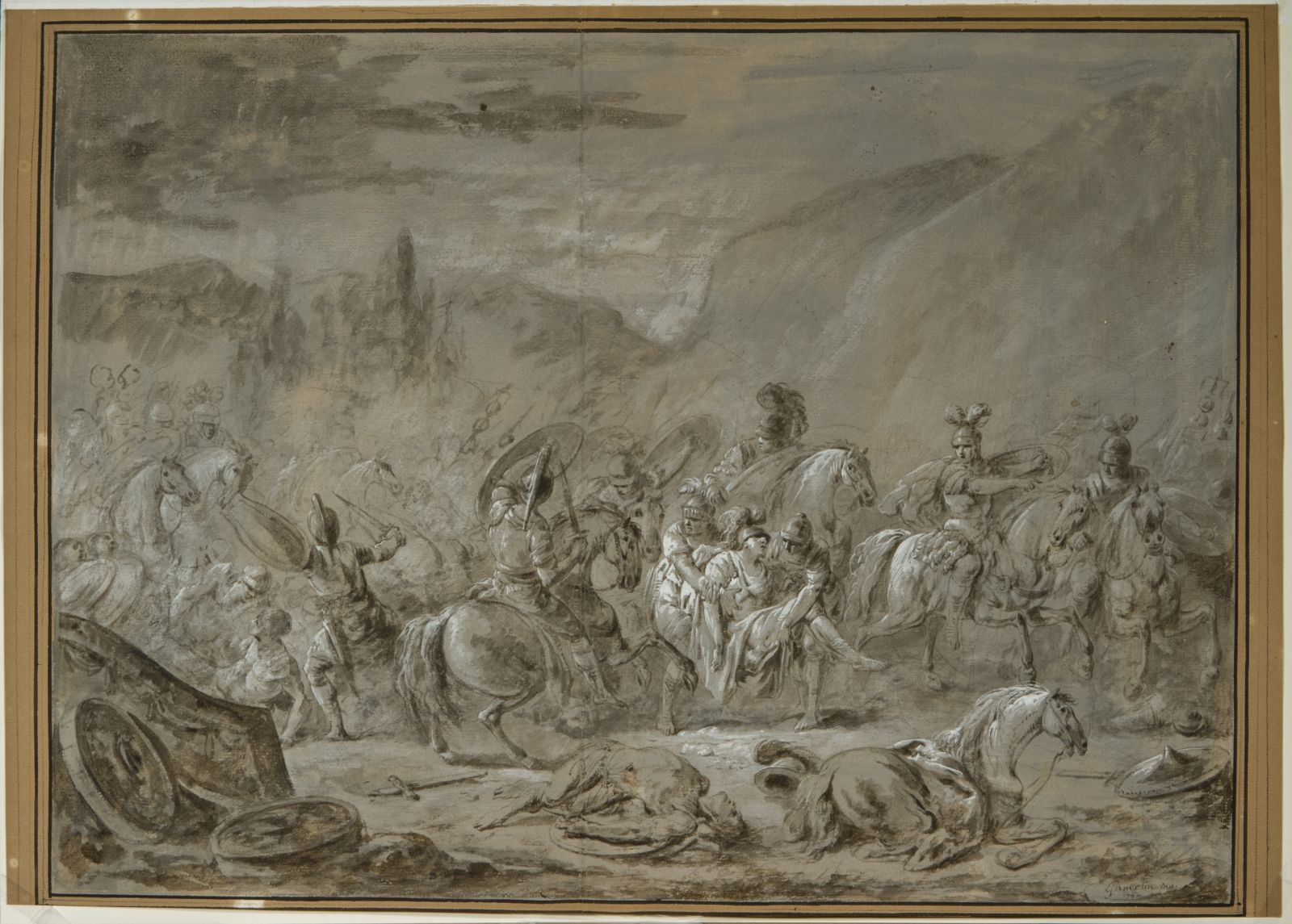 Scipion blessé ; Les funérailles de Patrocle (titre ancien)