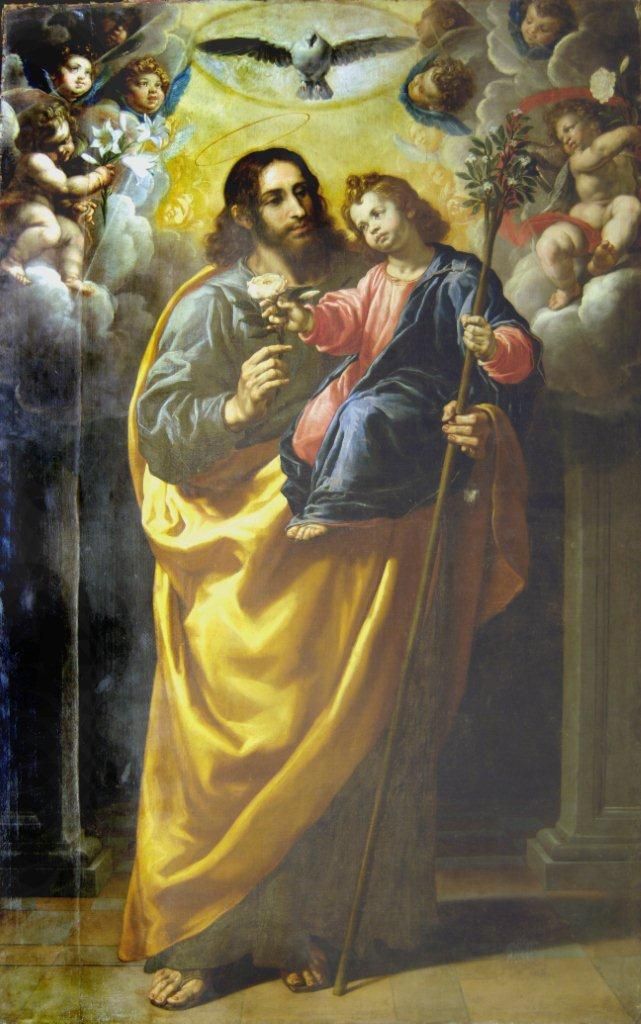 Saint Joseph portant l'enfant Jésus