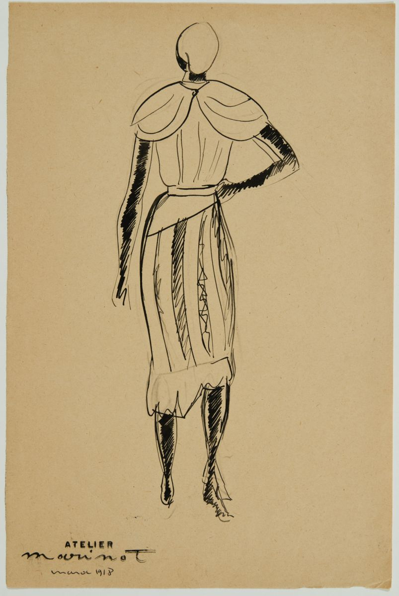 Au Maroc: femme noire de dos (titre inscrit)