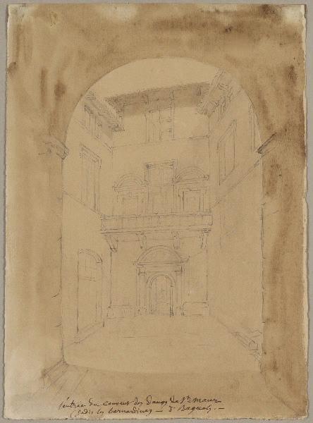 Entrée du couvent des Dames de Saint Maur à Bagnols