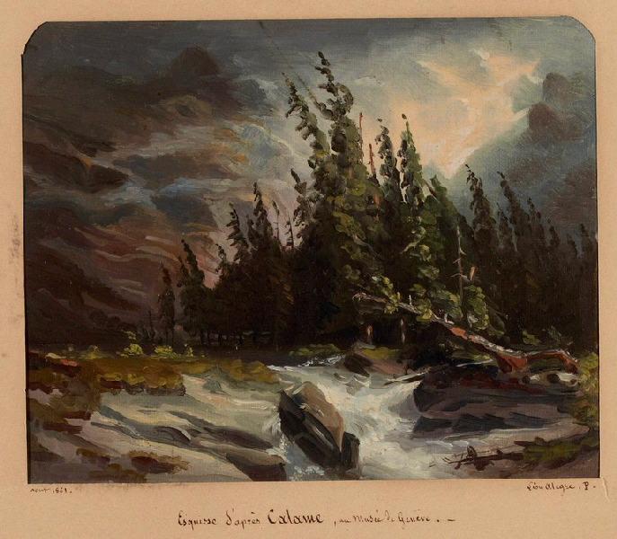 Esquisse d'après Calame