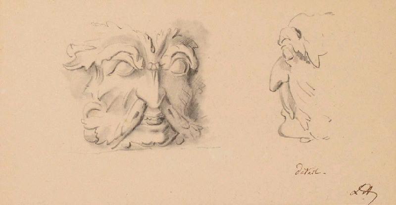 Détail d'une sculpture d'une maison de Pont-Saint-Esprit