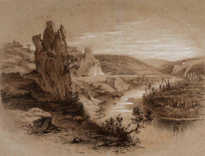 Les bords de la Cèze à Bernas