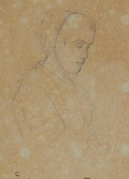 Profil de femme au bonnet