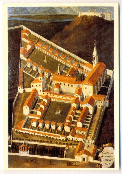 Plan cavalier de la Chartreuse du val de Bénédiction