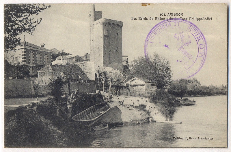 Les bords du Rhône, près la Tour Philippe-le-Bel
