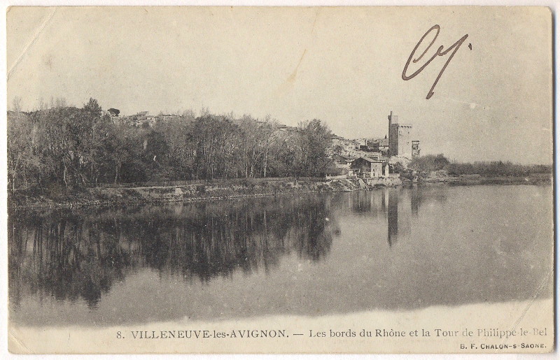 Les bords du Rhône et la Tour de Philippe-le-Bel