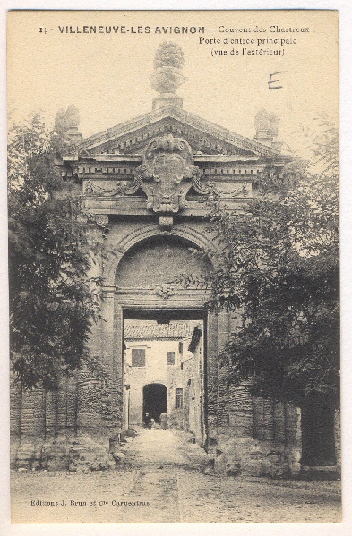 Villeneuve-lès-Avignon - Couvent des Chartreux Porte d'entrée principale