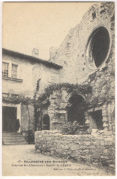 Villeneuve-lès-Avignon - Couvent des Chartreux - Entrée de l'Eglise