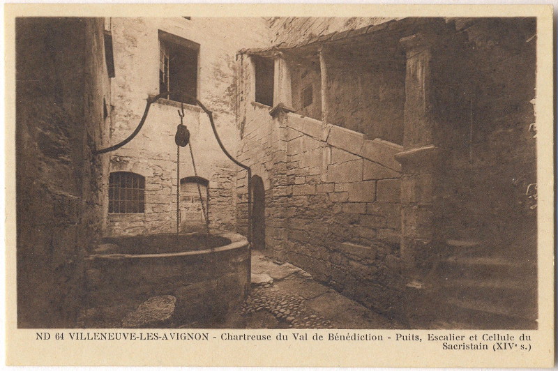 Villeneuve-lès-Avignon - Chartreuse du Val de Bénédiction - Puits, Escallier et Cellule du Sacristain (XIVe s.)