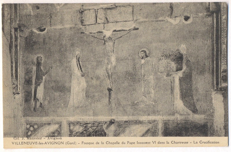 Villeneuve-lès-Avignon (Gard) - Fresque de la Chapelle du Pape Innocent VI dans la Chartreuse
