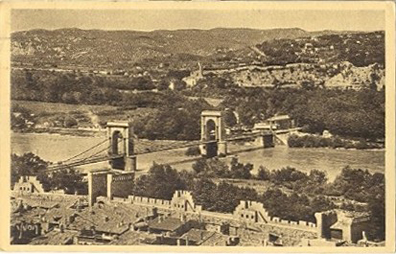 Avignon : le pont suspendu et Villeneuve