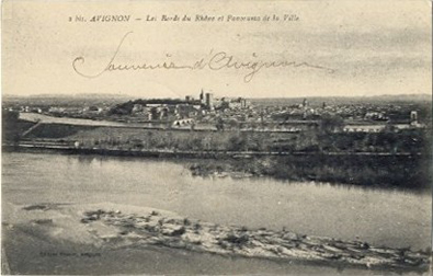 Avignon : vue générale depuis Villeneuve