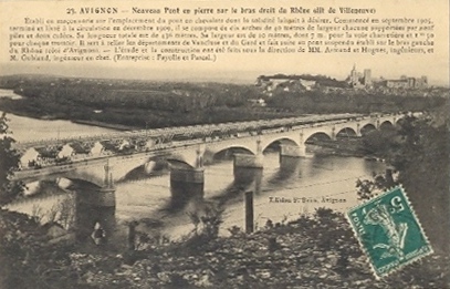 Villeneuve-les Avignon : le pont et la passerelle