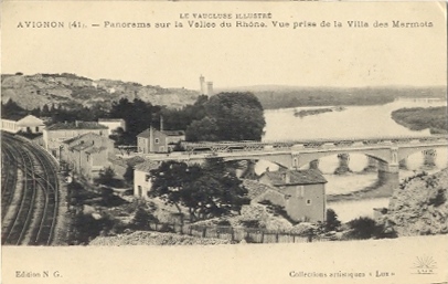 Villeneuve-les Avignon : le pont et la passerelle