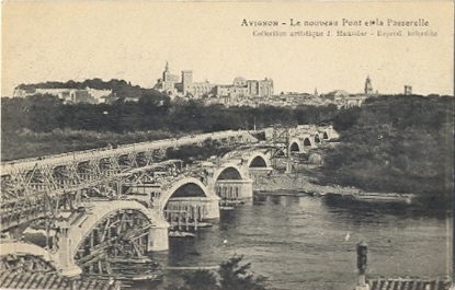 Villeneuve-les Avignon : le pont en construction
