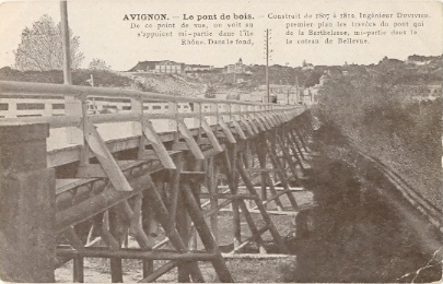 Villeneuve-lès Avignon : le pont de bois