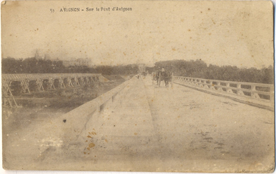 Villeneuve-lès Avignon : pont de bois - passerelle