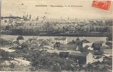 Avignon : vue générale depuis Villeneuve