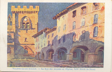 Villeneuve-lès Avignon : la rue des arcades