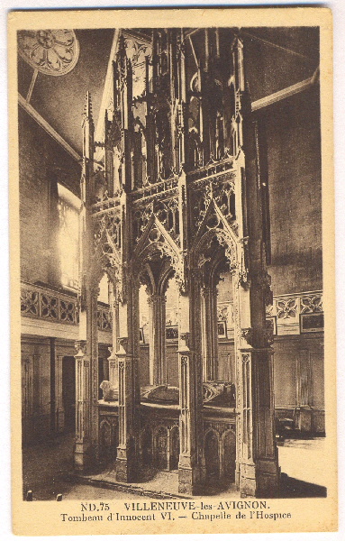 Villeneuve-lès-Avignon - Le Tombeau du Pape Innocent VI dans la Chapelle de l'Hôpital