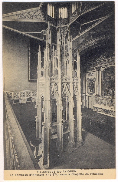 Villeneuve-lès-Avignon - Le Tombeau du Pape Innocent VI dans la Chapelle de l'Hôpital