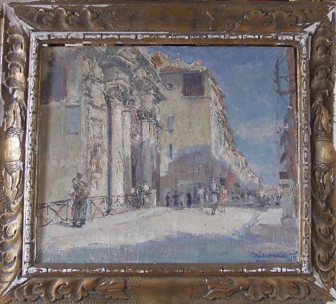 L'entrée de l'église à Martigues