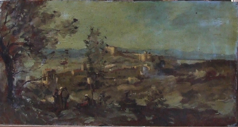 Villeneuve-lès-Avignon depuis la route de Pujaut