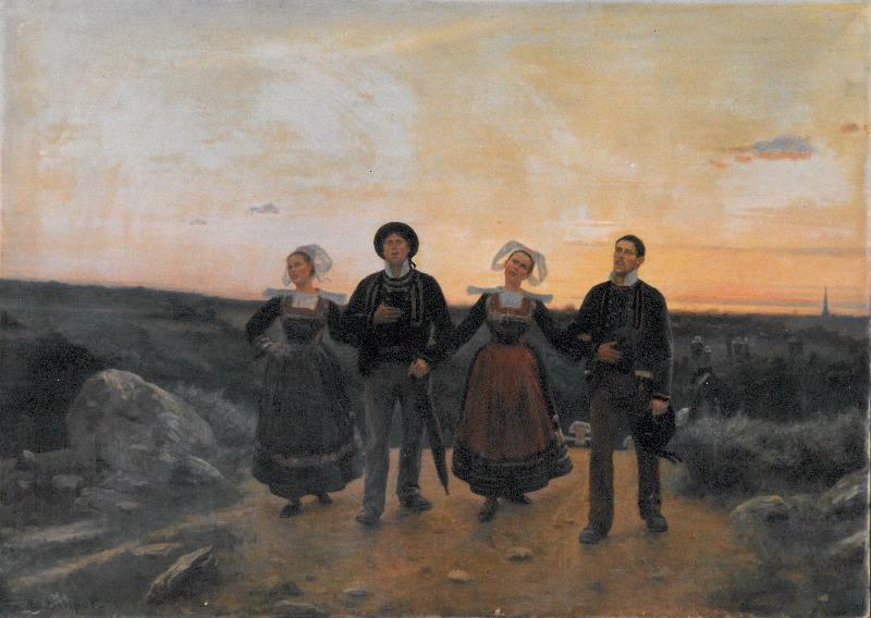 Le retour du Pardon (titre inventaire Fourgeaud) ; Retour de fête (Bretagne) (titre de Paul Leroi en 1898)