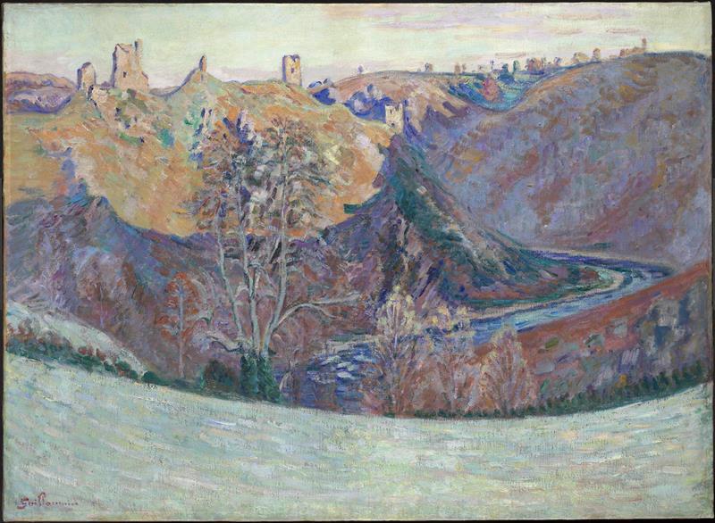 Crozant, les ruines côté de la Creuse, le matin ; La Creuse et les ruines de Crozant ; Les Ruines de Crozant